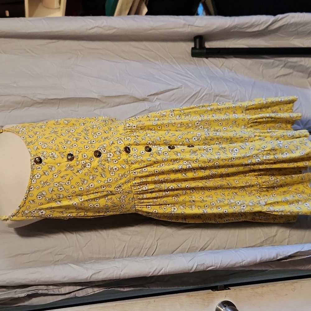 Japana yellow floral dress size large